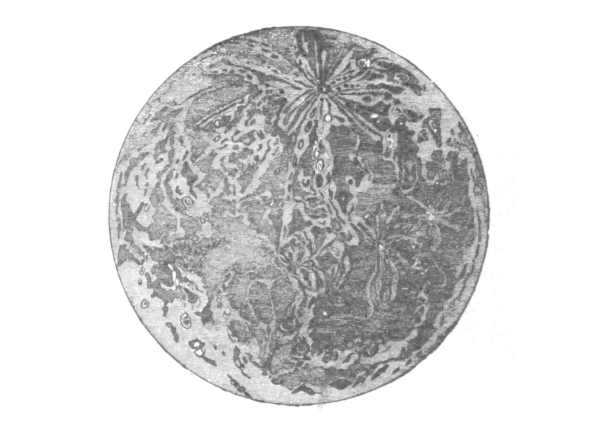 Gravure Pannemaker pour la première édition de De la terre à la lune de Jules Verne